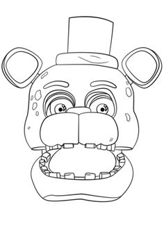 236x340 Fnaf Bonnie Coloring - Golden Freddy Sketch