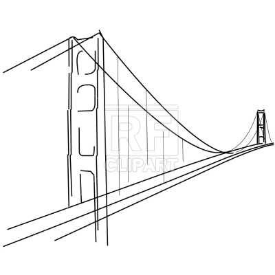 Golden Gate Bridge Sketch at PaintingValley.com | Explore collection of ...