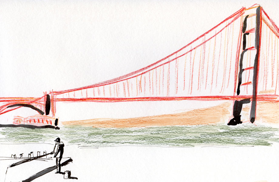 919x600 Fueled By Clouds Amp Coffee San Francisco, Part 1 Golden Gate - Golden Gate Sketch