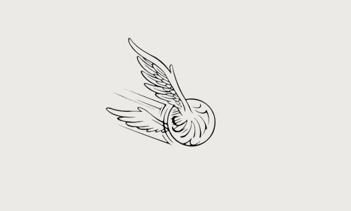 500x300 Harry Potter Discovered By Circe On We Heart It - Golden Snitch Sketch