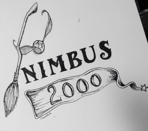 500x442 Image About Drawing In B L A C K W H I T E By Camille - Golden Snitch Sketch