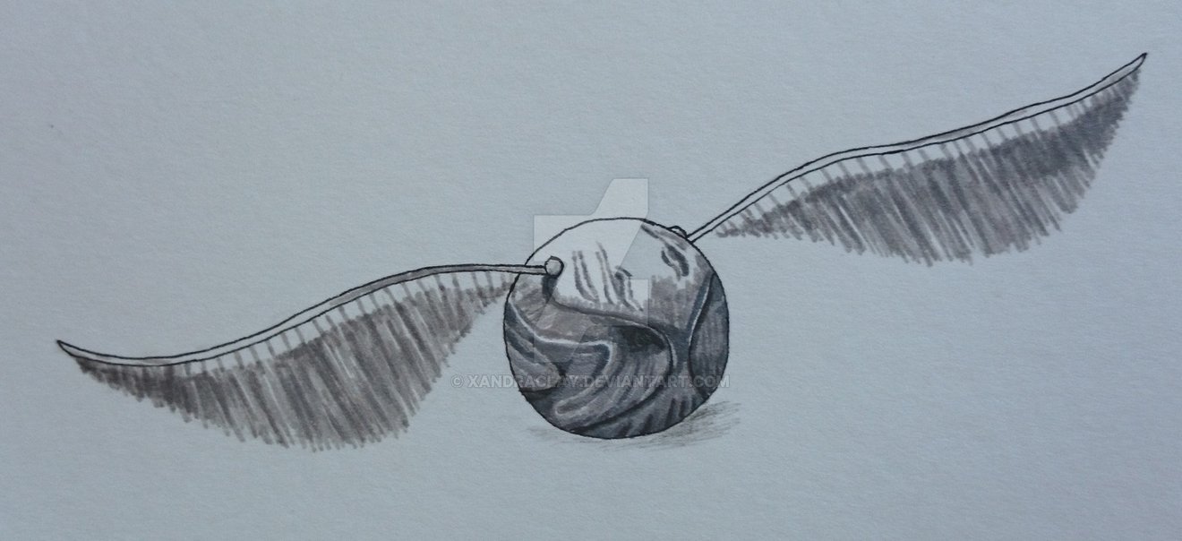 1320x604 Inktoberthe Golden Snitch By Xandraclay - Golden Snitch Sketch