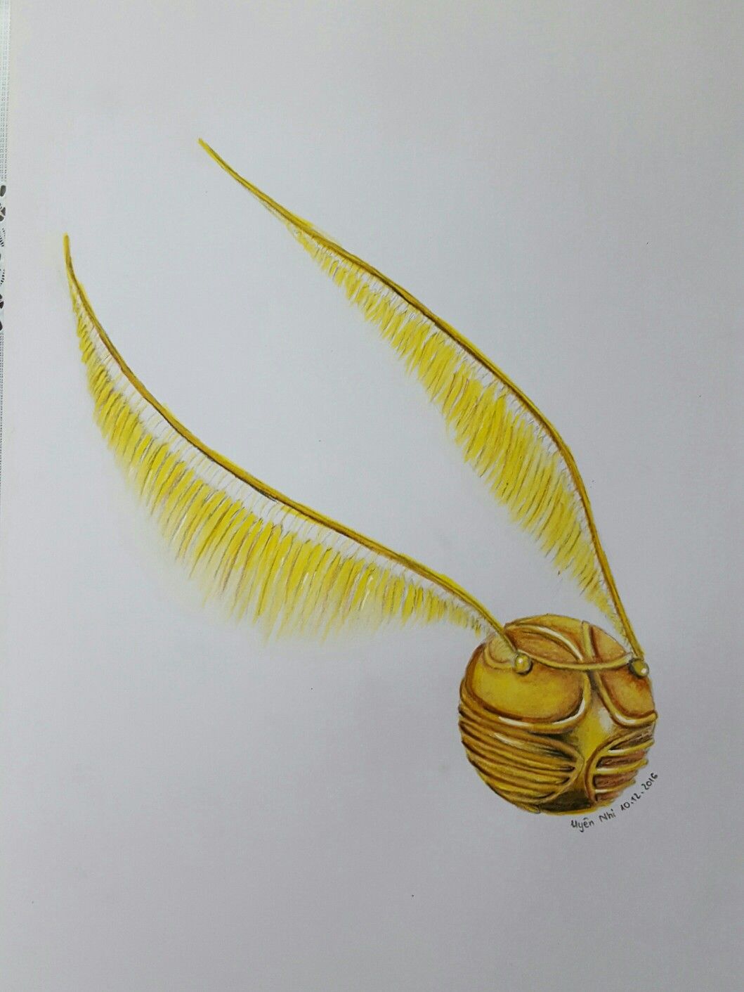 1059x1411 This Is My Drawing Of The Golden Snitch Harry Potter - Golden Snitch Sketch