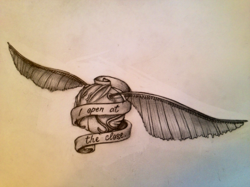 500x375 Golden Snitch Tattoo Tumblr Tattoos Snitch - Golden Snitch Sketch