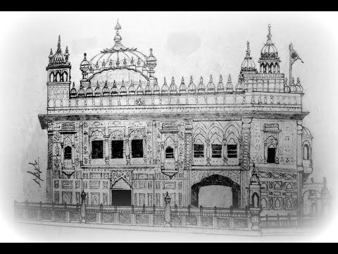 480x360 My Sketchbook Allidraw Sketches By Maninder A Sketch Of - Golden Temple Sketch