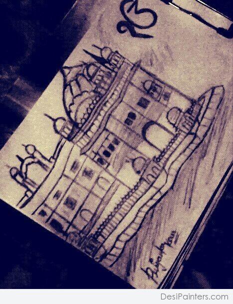 467x608 Sketch Of Golden Temple - Golden Temple Sketch