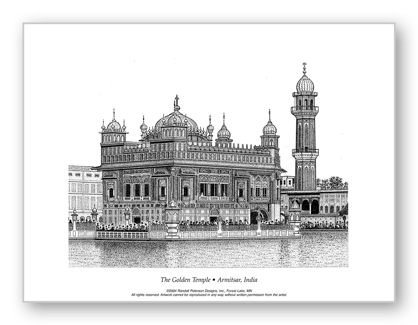 Golden Temple Sketch at PaintingValley.com | Explore collection of