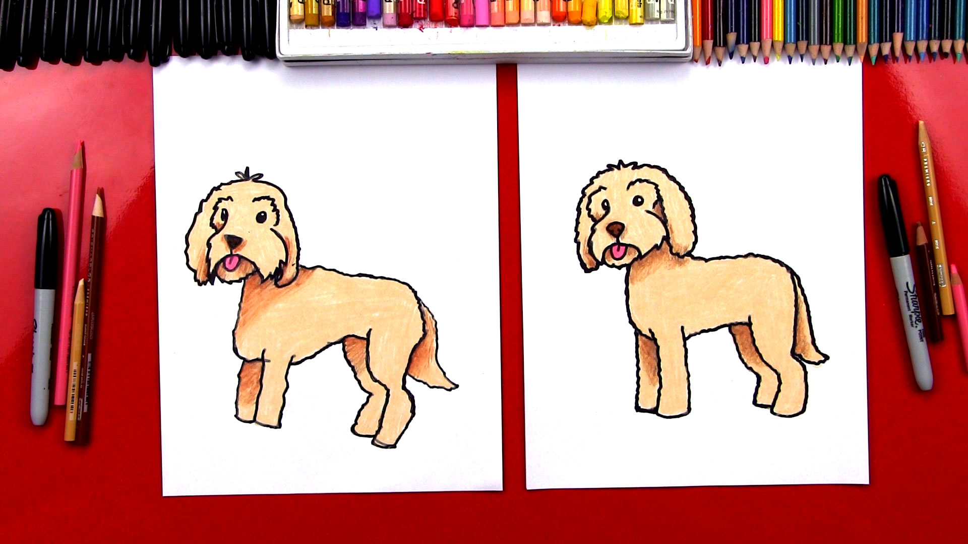1920x1080 How To Draw A Goldendoodle - Goldendoodle Sketch