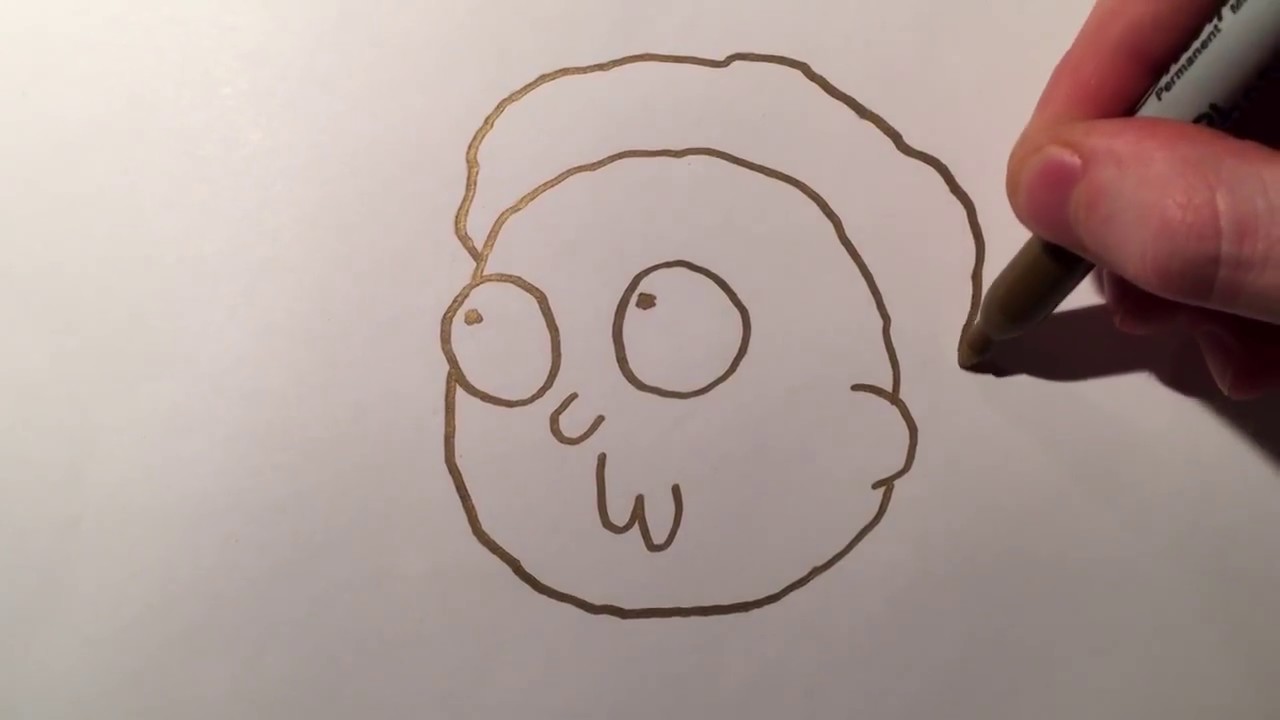 1280x720 How To Draw Morty From Rick And Morty - Goldendoodle Sketch