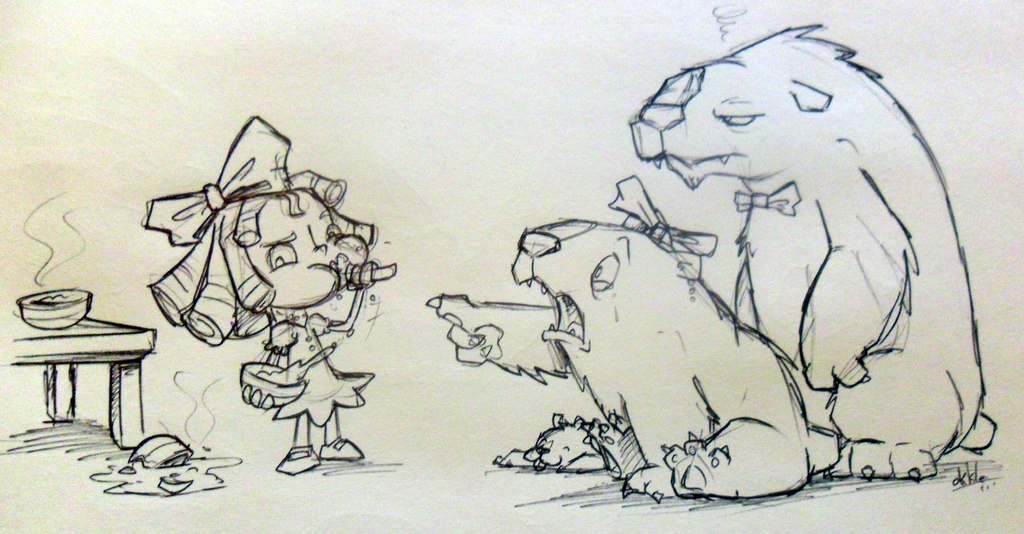 1024x534 Goldilocks Sketch Apologies For The Bad Quality, Lacking - Goldilocks Sketch