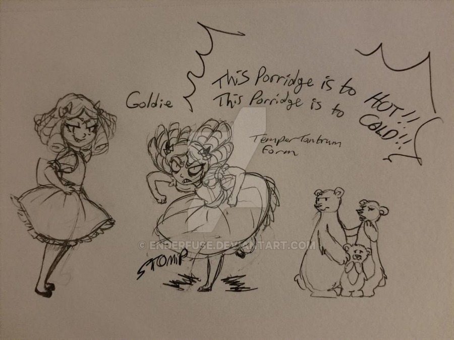 900x675 Goldilocks Sketch By Enderfuse - Goldilocks Sketch