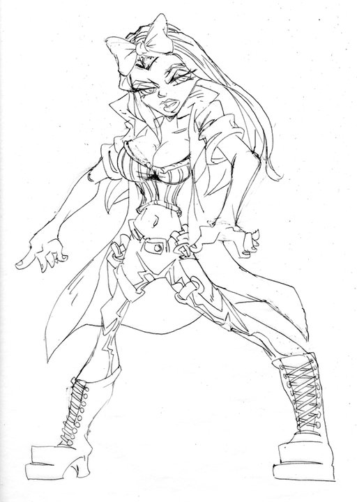 512x720 The First Character Sketch From Goldilocks In Zombie Land - Goldilocks Sketch