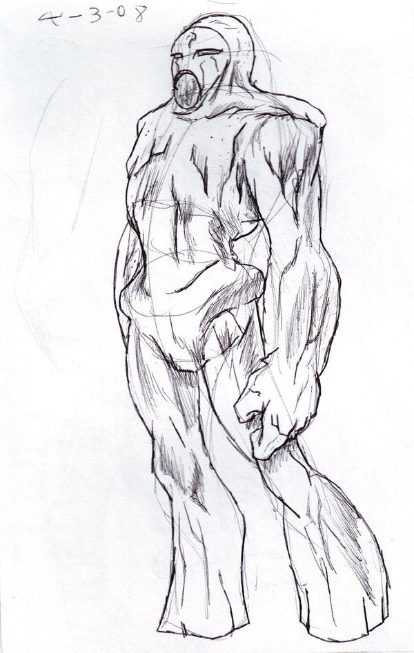 600x945 Golem Sketch By Emeraldfury - Golem Sketch