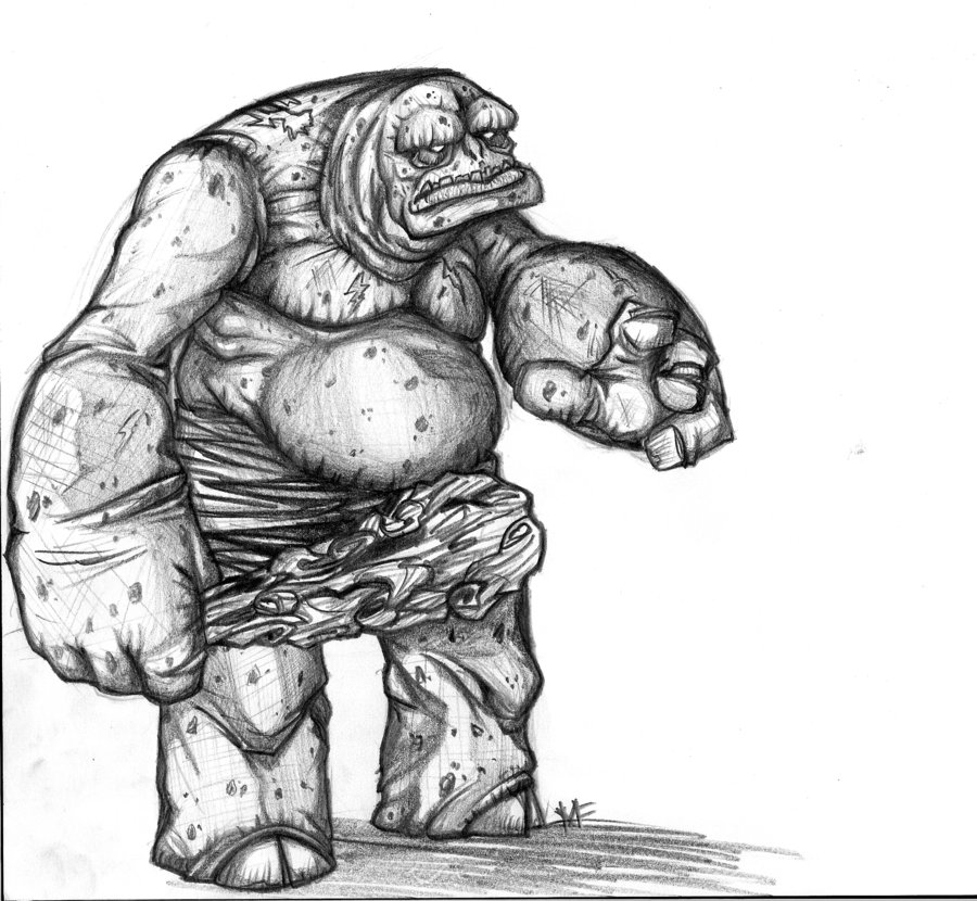 900x830 Golem Sketch By Shigurui - Golem Sketch