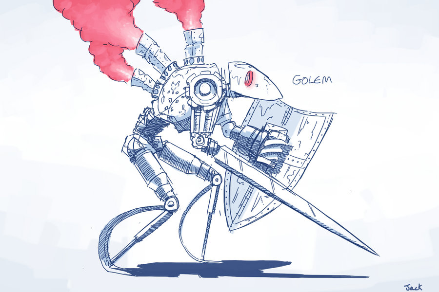 900x600 Golem Sketch By Jakneurotic - Golem Sketch