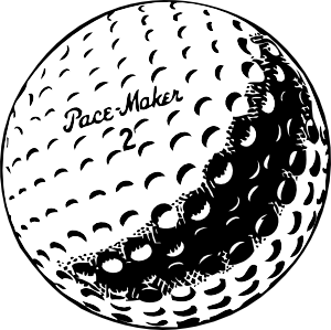 300x299 Golfball Clip Art - Golf Ball Sketch