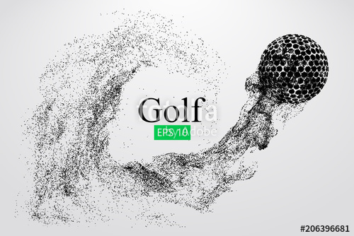500x334 Silhouette Of A Golf Ball. Vector Illustration Stock Image And - Golf Ball Sketch
