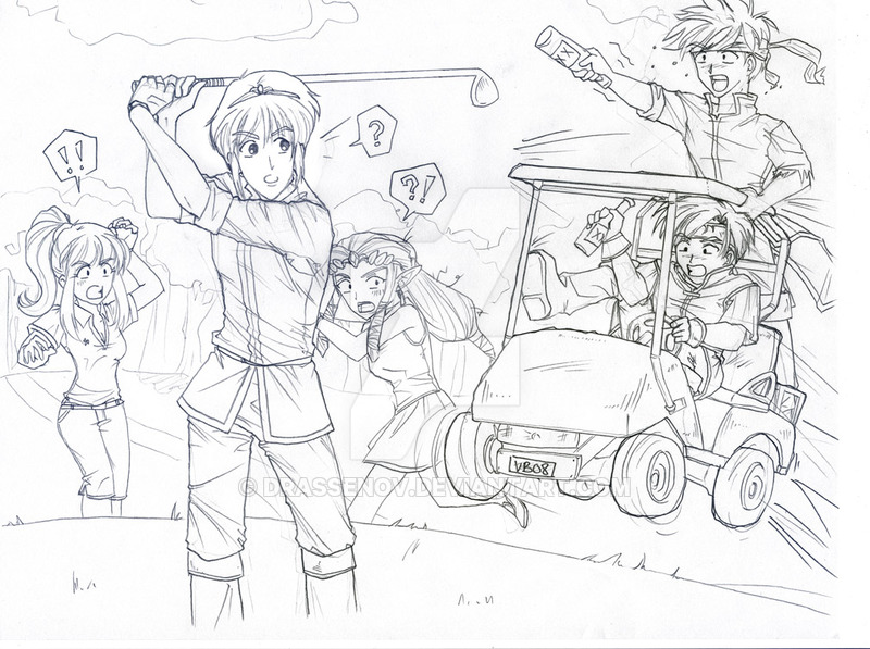 800x597 Golf Cart Attack By Drassenov - Golf Cart Sketch