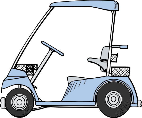 600x497 Golf Cart Clip Art - Golf Cart Sketch