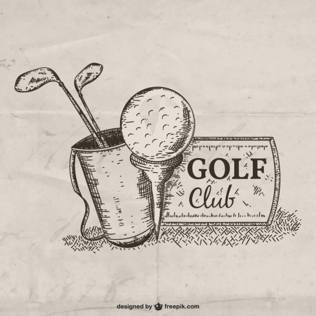 626x626 Hand Drawn Golf Club Illustration Stock Images - Golf Club Sketch