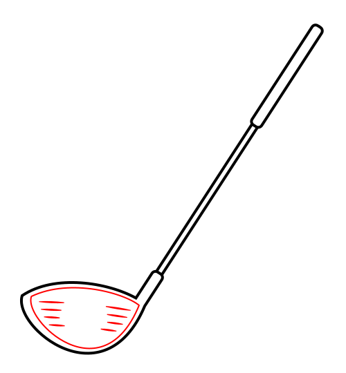 500x540 Drawing A Cartoon Golf Club - Golf Club Sketch