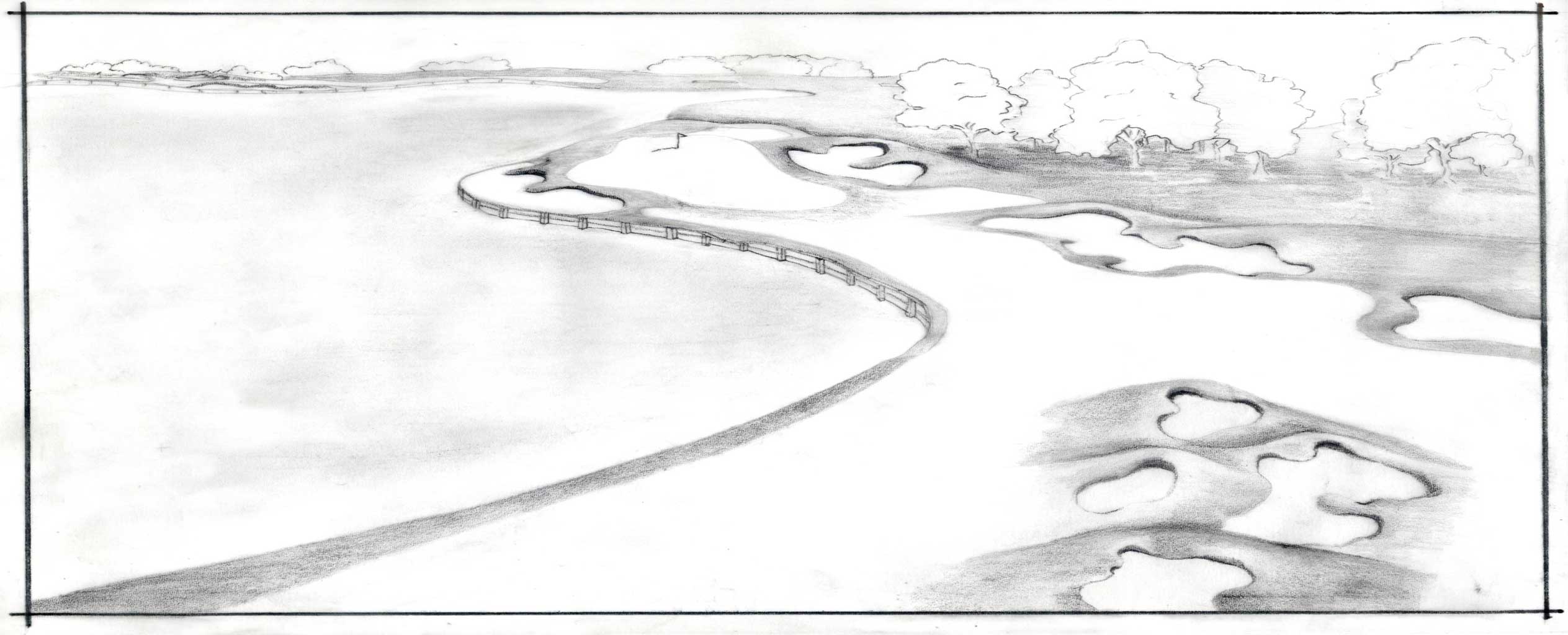 2527x1024 European Golf Design - Golf Club Sketch