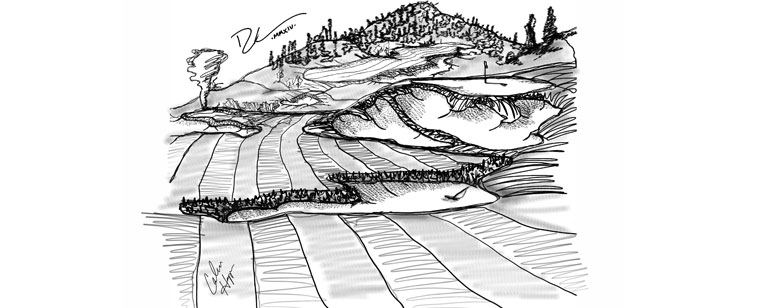 760x308 Jackson Kahn Golf Course Design - Golf Course Sketch