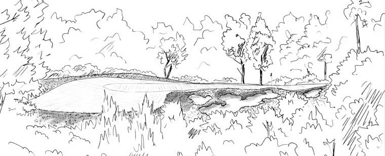 760x308 Jackson Kahn Golf Course Design - Golf Course Sketch