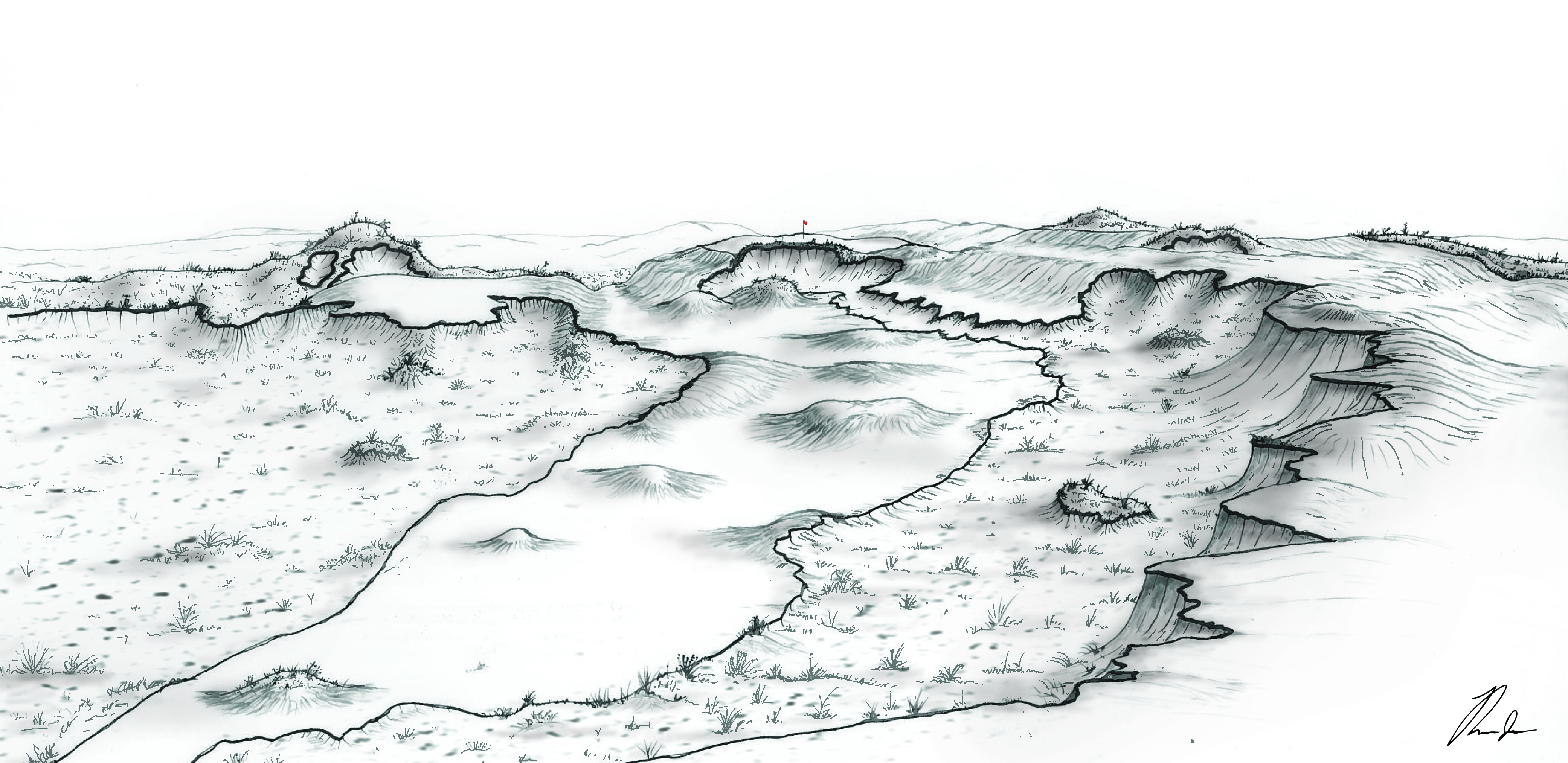 4164x2027 Riley Johns Interview - Golf Course Sketch