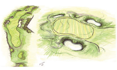 400x240 Rennie Design Golf Course Designer Glasgow Golf Architecture - Golf Course Sketch