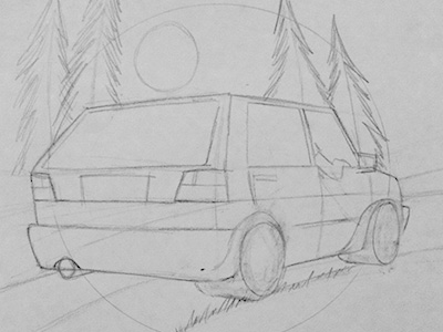 400x300 Volkswagen Golf Mk2 Gti - Golf Sketch
