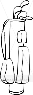 136x388 Golf Bag Sketch Clipart Party Clipart Amp Backgrounds - Golf Sketch