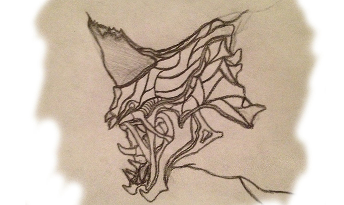 690x413 Horned Goliath Idea Sketch - Goliath Sketch