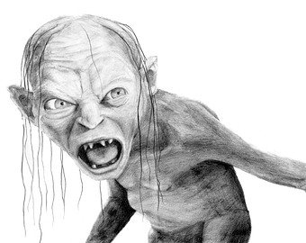 340x270 Gollum Etsy - Gollum Sketch