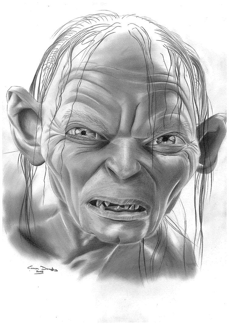 752x1061 Gollum Sketch Me Drawings, Sketches And Caricatures - Gollum Sketch