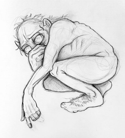 400x442 Gollum Sketch - Gollum Sketch