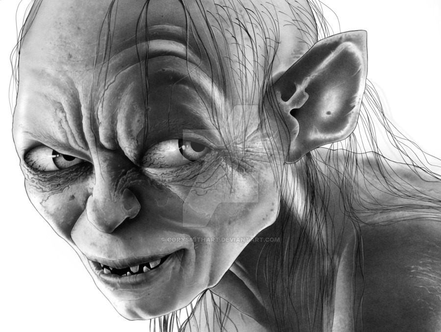 900x678 Gollum By Corysmithart - Gollum Sketch