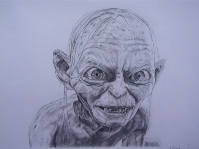 640x480 Gollum Drawing By Loaded88 - Gollum Sketch