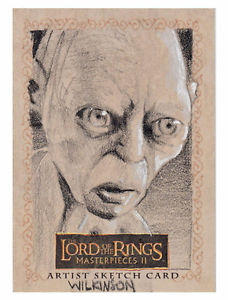 228x300 Lotr Lord Of The Rings Masterpieces 2 Gollum Sketch Card By Sarah - Gollum Sketch