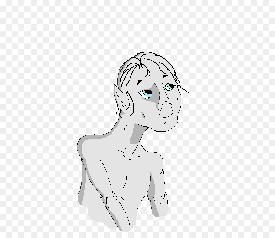 900x780 Line Art Finger Sketch - Gollum Sketch