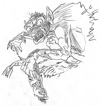 324x341 Remarque Sketch - Gollum Sketch