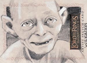 300x216 Topps Lord Of The Rings Masterpieces Ii Sarah Wilkinson Gollum - Gollum Sketch