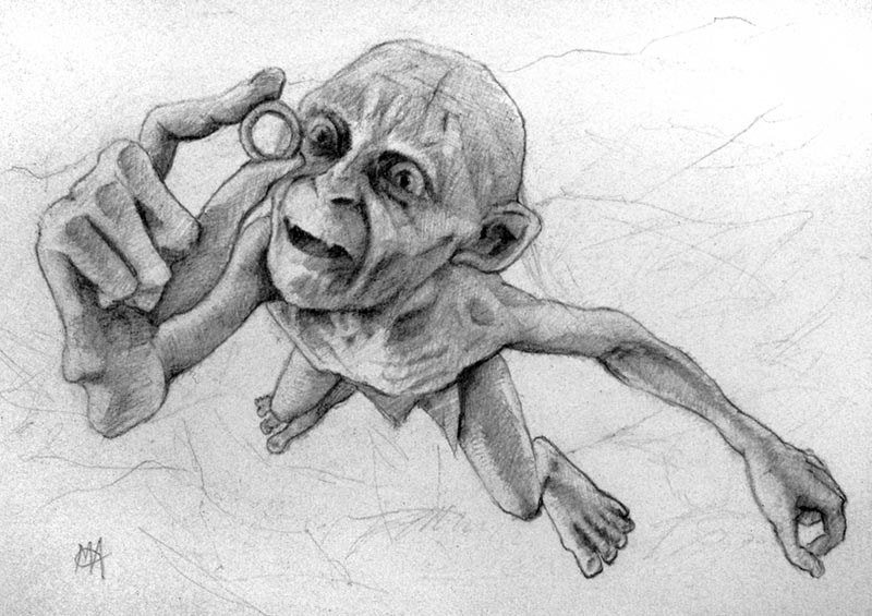 800x565 Gollum - Gollum Sketch