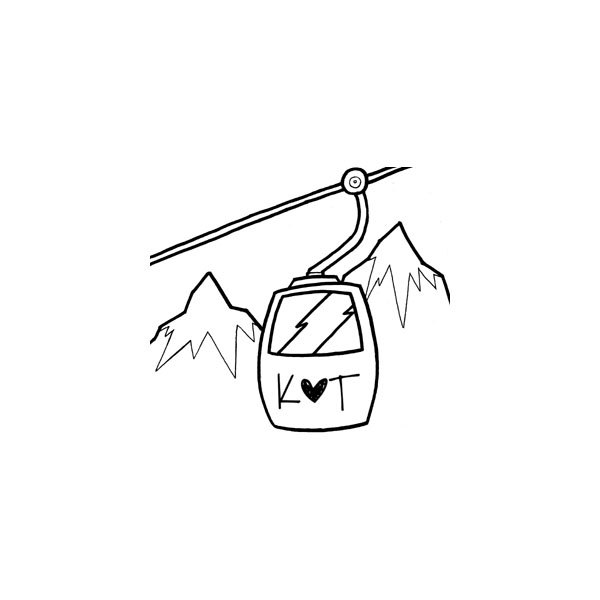 600x600 Skiing Clipart Ski Gondola - Gondola Sketch