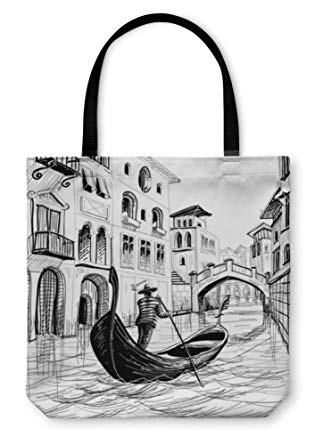 323x445 Gear New Shoulder Tote Hand Bag, Gondola In Venice - Gondola Sketch