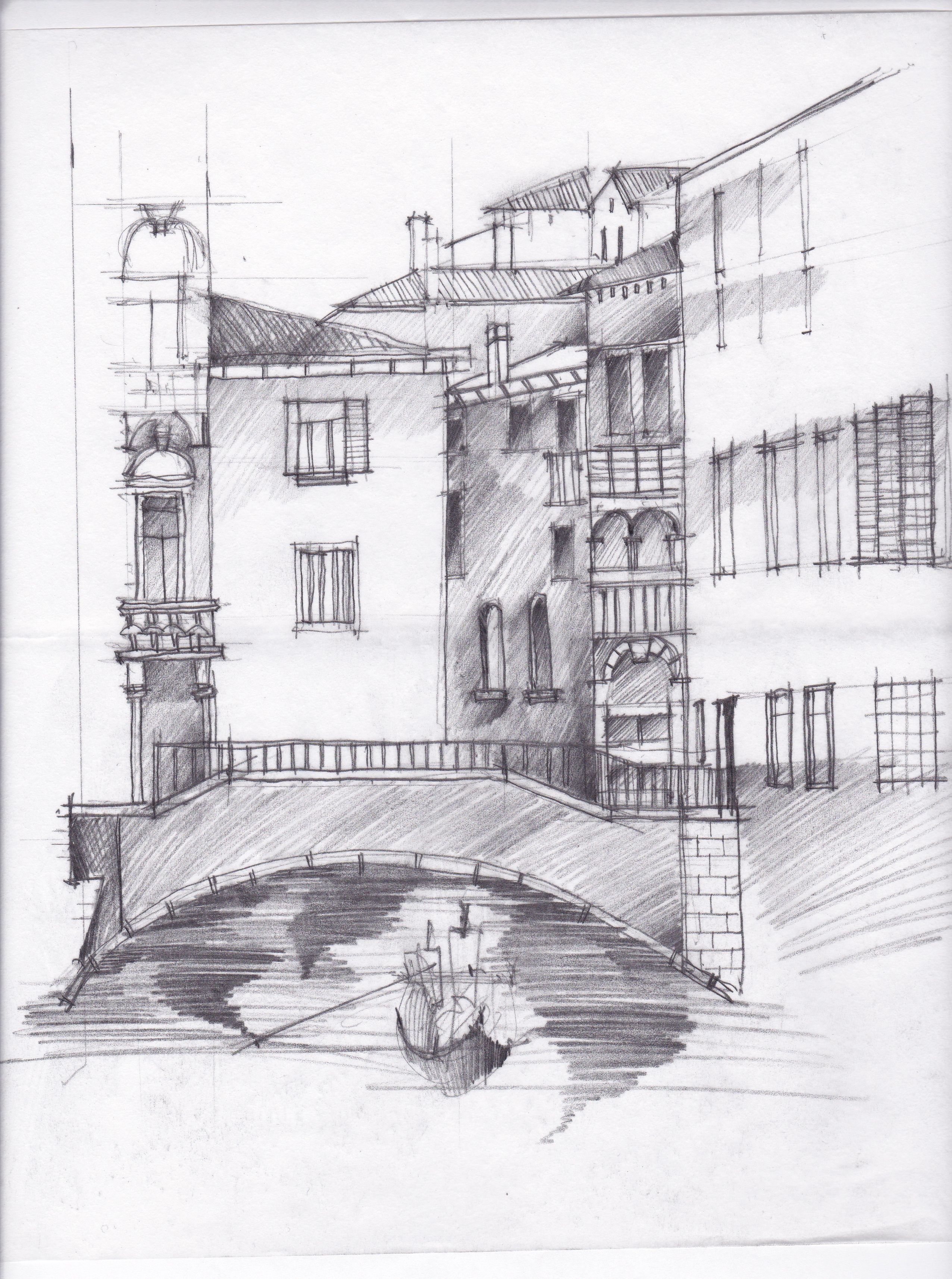 2552x3428 Gondola Venice Sketching Practice Sketch In 2018 - Gondola Sketch