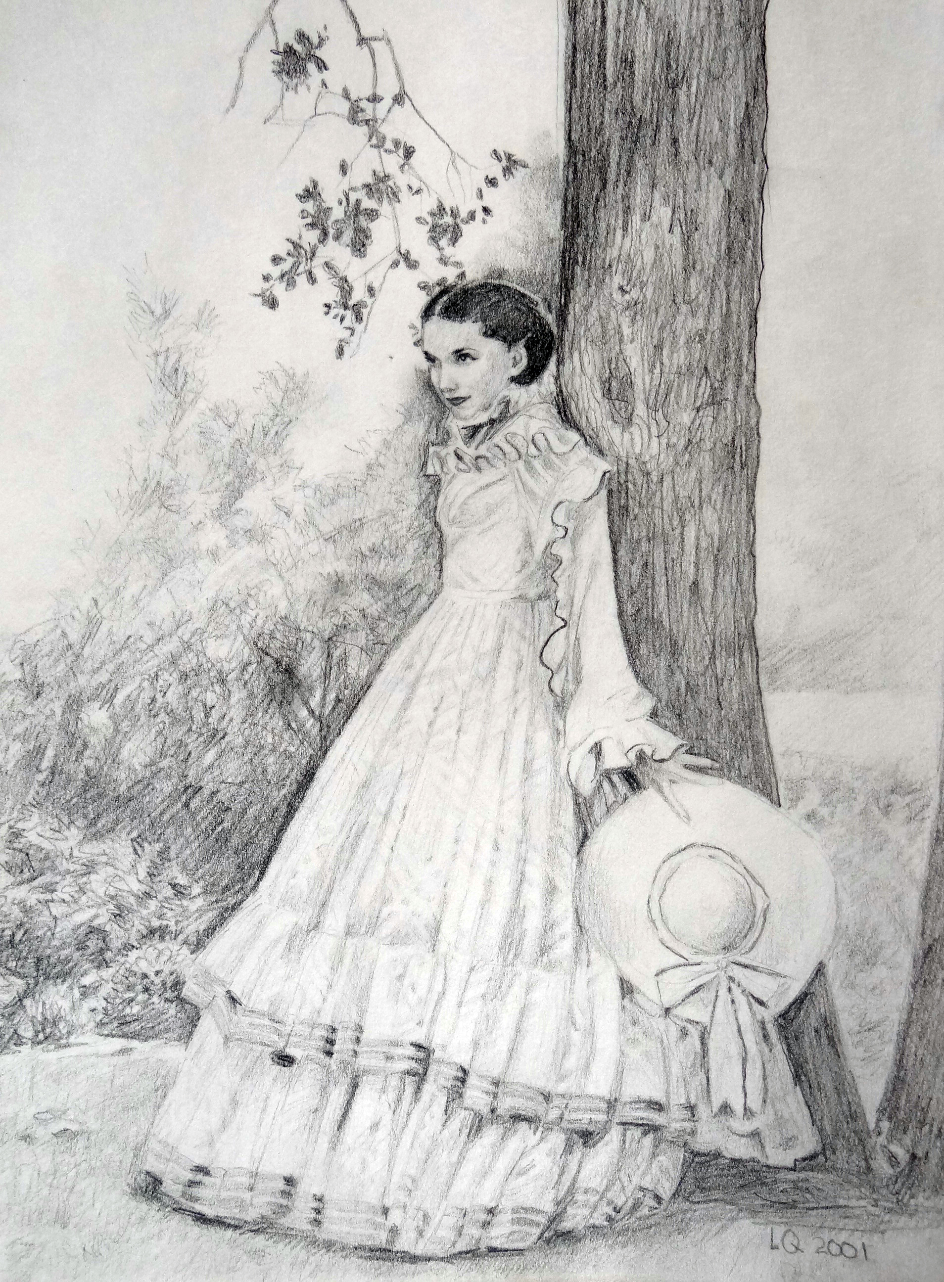 1908x2592 Gone With The Wind Sketch Fine Art And Portraits By Lena Quagliato - Gone With The Wind Sketch