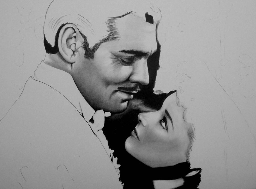 900x665 Wip - Gone With The Wind Sketch