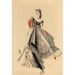 250x250 Walter Plunkett Costume Sketch Of Vivien Leigh For Gone With The - Gone With The Wind Sketch