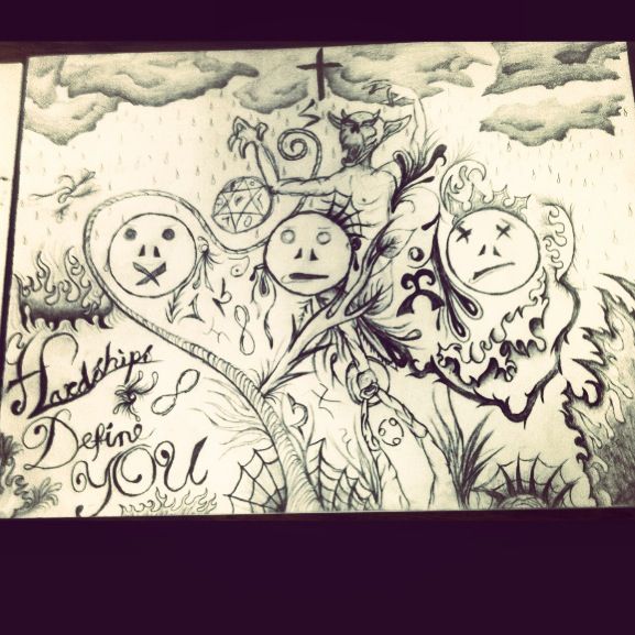 577x577 Goodevil Sketch. Hardships Define You. - Good And Evil Sketch